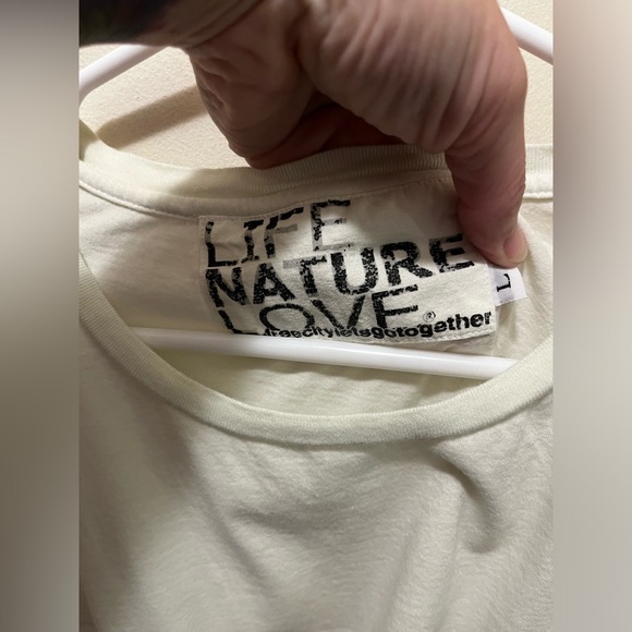 NWOT FreeCity Large L/S Tee Life Nature Love rainbow - Picture 3 of 5